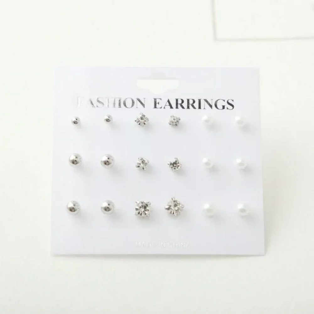 Set Pack Earrings Stud Women Circle Bohemian Hoop Drop Cute Trendy Jewelry - Picture 3 of 6